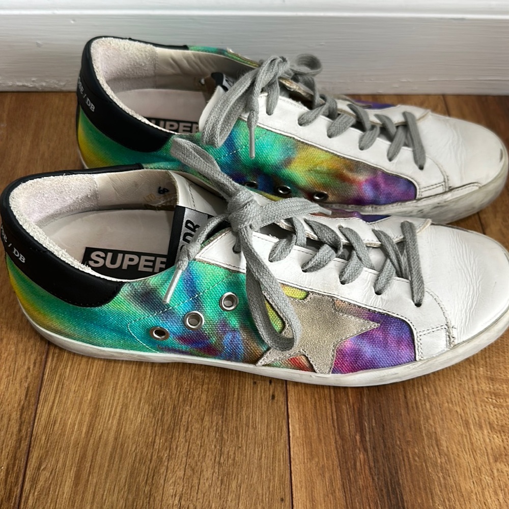 Golden Goose Tie Dye Sneakers!!! Size 38. Worn twice!!!!